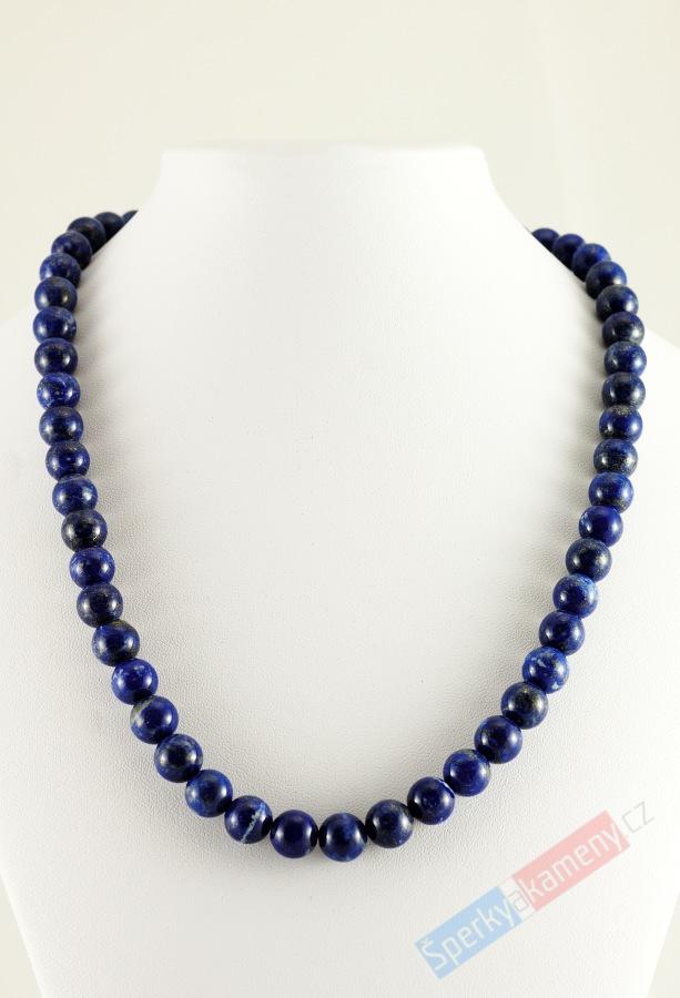 Náhrdelník z lapisu lazuli, kuličky cca 10 mm (LL501)
