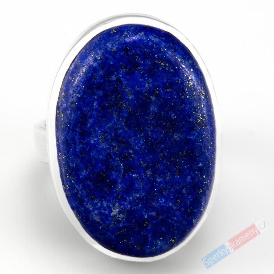 Velký stříbrný prsten (Ag 925/1000) s lapisem lazuli QA, vel. kamene cca 29 x 20 mm, "noční obloha II" (LL6055R)