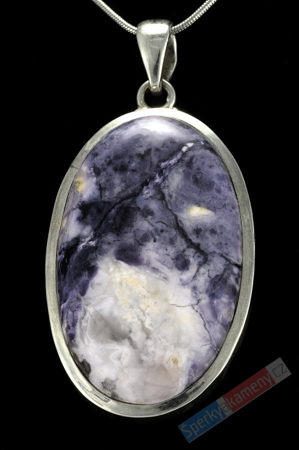 Přívěšek z Tiffany Stone, QA, ovál 50 mm, RARITA, stříbro Ag 925/1000 (TF2550P)