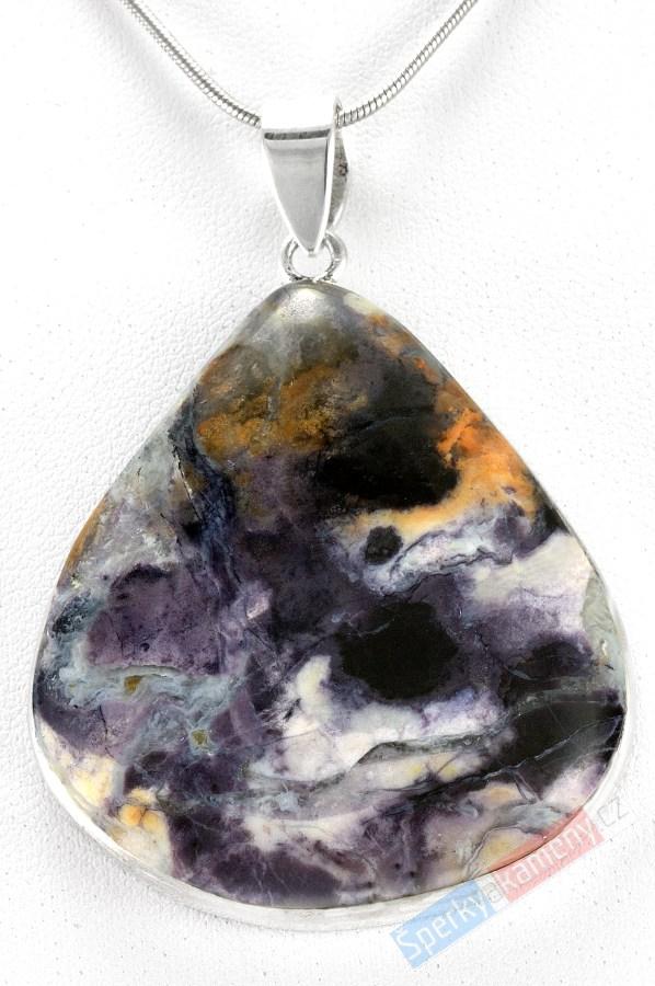 Přívěšek z Tiffany Stone QA, kapka 45 mm, RARITA, stříbro Ag 925/1000 (TF2551P)