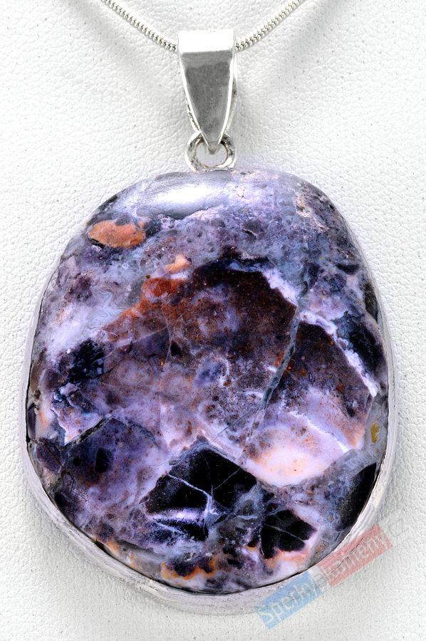 Stříbrný přívěšek (Ag 925/1000) s Tiffany Stone QA, cca 43 mm, RARITA (TF1400P)