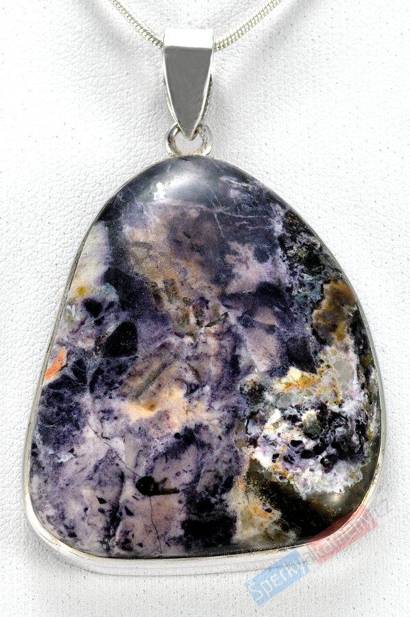 Stříbrný přívěšek (Ag 925/1000) s Tiffany Stone QA, cca 45 mm, RARITA (TF1750P)