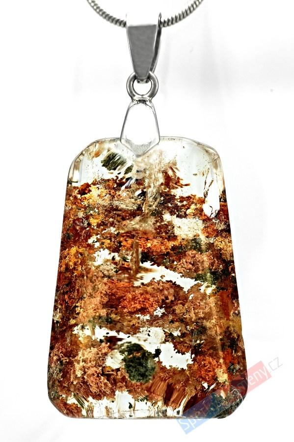 Unisex přívěsek z lodolitu QAA, cca 32 x 23 mm, RARITA (LO363P)