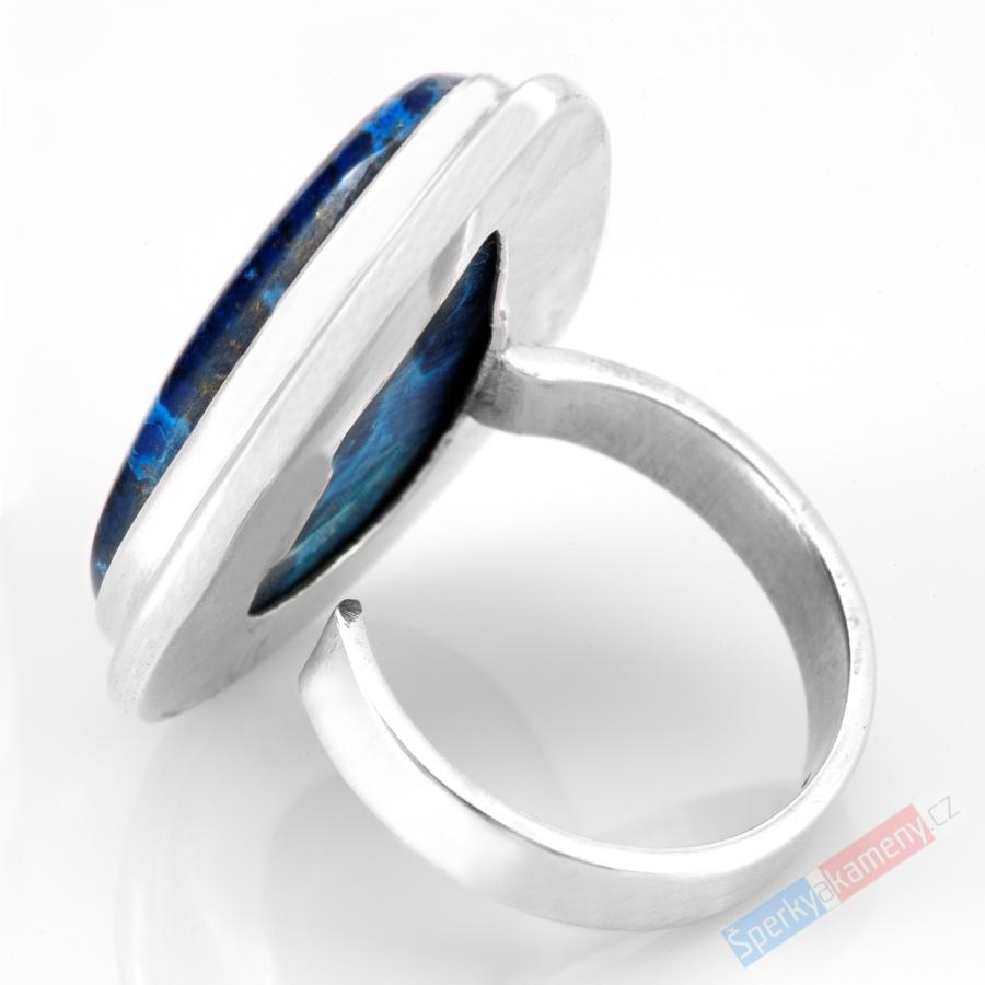 Stříbrný prsten (Ag 925/1000) se šatukitem QA, vel. kamene cca 34 x 22 mm, nádherné probarvení, RARITA (SH2118R)