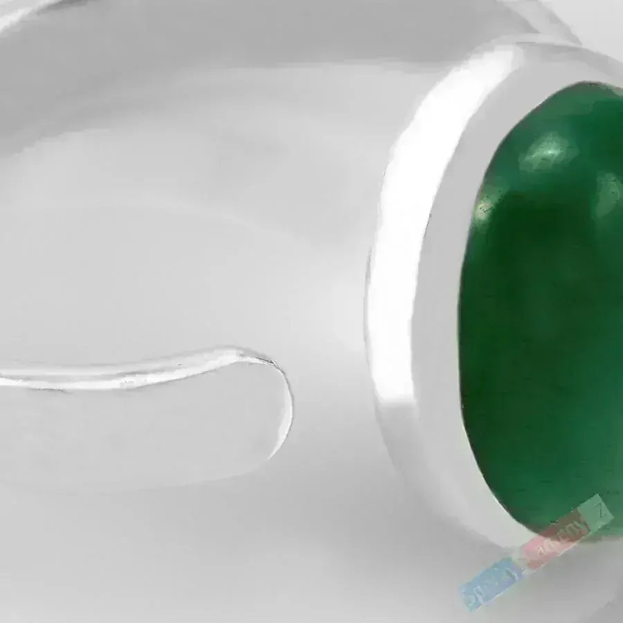 Unisex stříbrný prsten (Ag 925/1000) s nefritem QA, vel. kamene cca 15 mm (NE6052R)