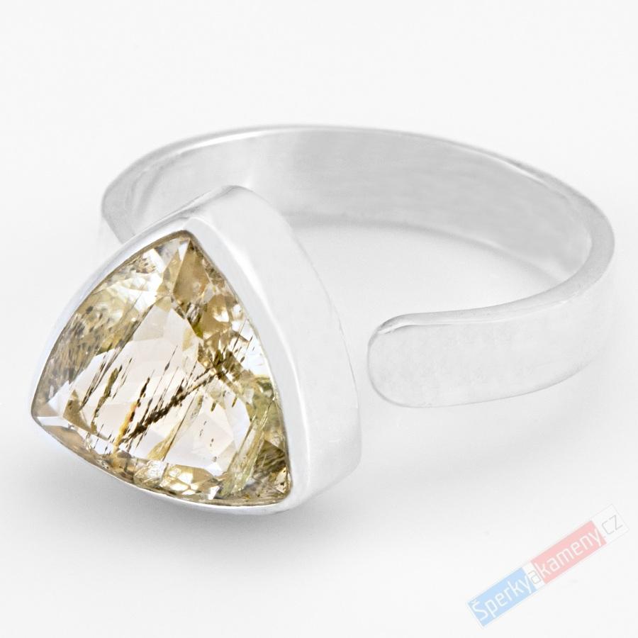 Stříbrný prsten (Ag 925/1000) se skapolitem QAA, vel. kamene cca 13 x 13 mm, RARITA (SK7865R)