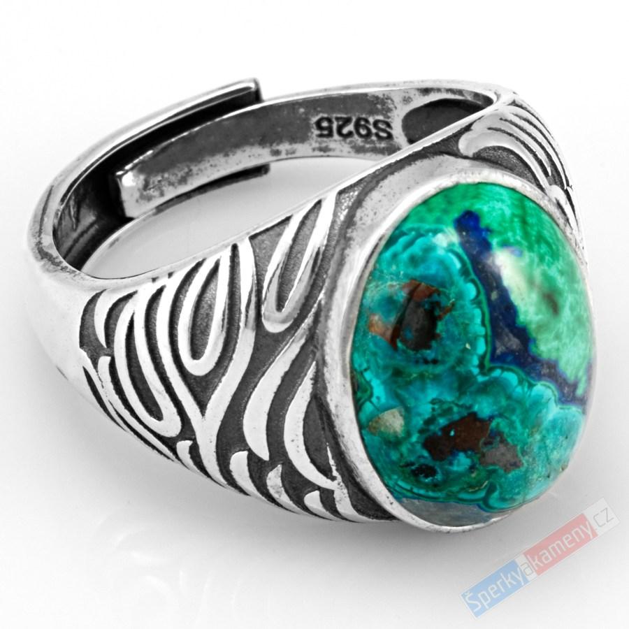 Unisex stříbrný prsten (Ag 925/1000) s quantum quattro QA, vel. kamene cca 18 x 14 mm, RARITA (QQ7865R)