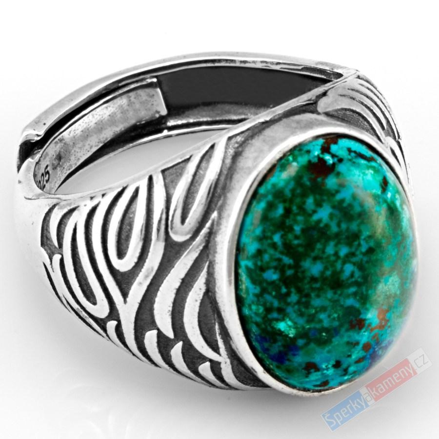Unisex stříbrný prsten (Ag 925/1000) s quantum quattro QA, vel. kamene cca 18 x 14 mm, RARITA (QQ7866R)