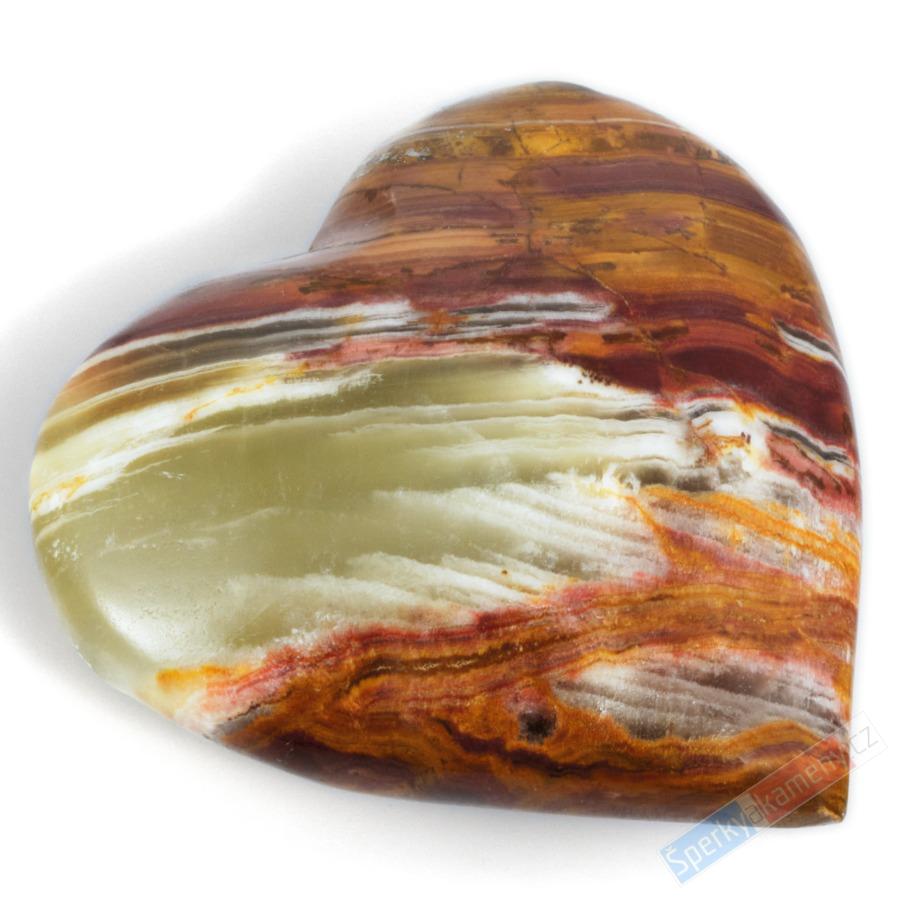 Větší chmatka ve tvaru srdce z aragonitu, cca 60 x 58 mm (AG364SR)