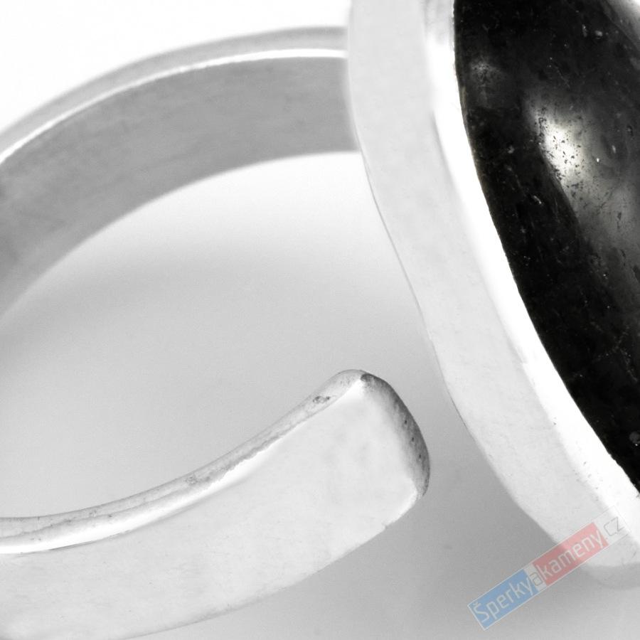 Stříbrný prsten (Ag 925/1000) s Black Sun Stone QA, vel. kamene cca 22 x 16 mm, RARITA (BSS6051R)