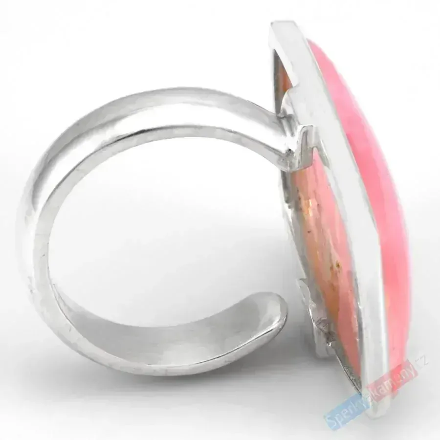 Velký stříbrný prsten (Ag 925/1000) s andským opálem QAA, vel. kamene cca 30 x 22 mm, nádherná barva, RARITA (OA1997R)