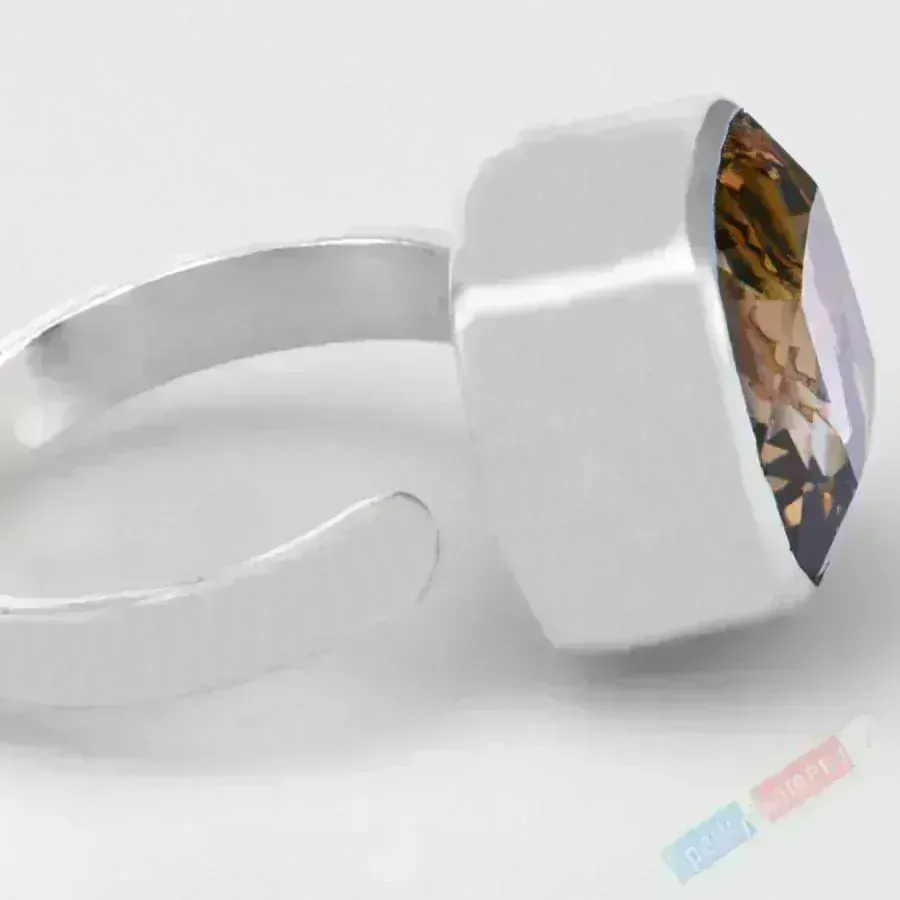 Unisex stříbrný prsten (Ag 925/1000) s broušeným ametrínem QA, vel. kamene cca 15 x 15 mm, "krása zapadajícího slunce", RARITA (AC1513R)