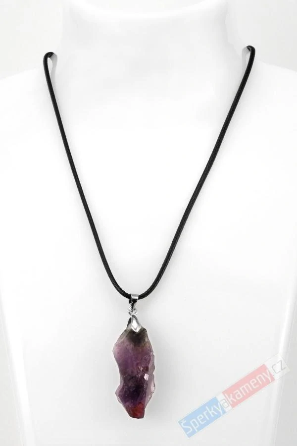 Originální unisex náhrdelník s přírodním surovým kakoxenem QA, přívěsek cca 34 x 14 mm, RARITA (KK2422S)