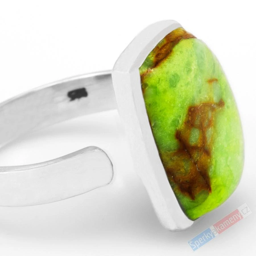 Unisex stříbrný prsten (Ag 925/1000) s gaspeitem QAA, vel. kamene cca 19 x 14 mm, RARITA (GS7865R)