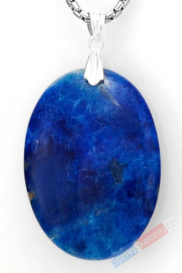 Unisex přívěsek z afghanitu prorostlého pyritem QA, ovál cca 35 x 28 mm, stříbro Ag 925/1000, "andělská energie", RARITA (AFT7262P)