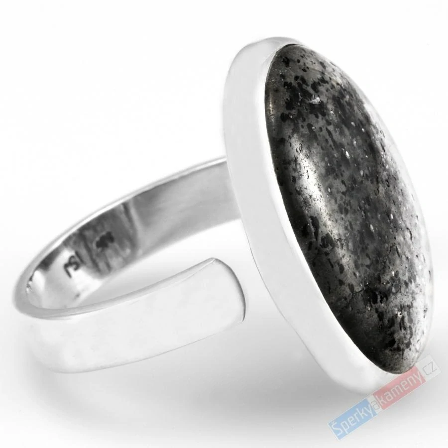 Stříbrný prsten (Ag 925/1000) s Black Sun Stone QA, vel. kamene cca 24 x 19 mm, RARITA (BSS7264R) 