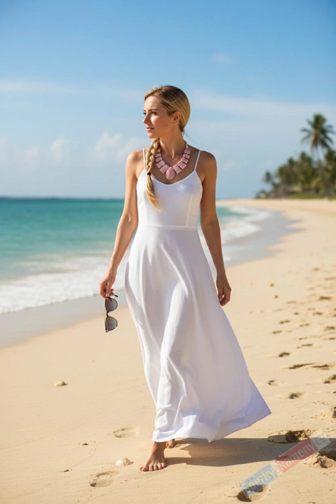 Originální náhrdelník v boho stylu z růžových mušlí a růžových sladkovodních perel "šperk pro mořskou princeznu z Floreského moře" (MP4537S)