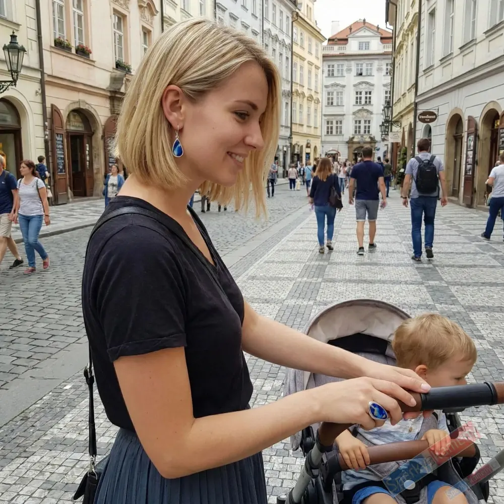 Stříbrné náušnice (Ag 925/1000) s afghanitem QAA, kapky cca 24 x 14 mm, RARITA (AFT1392U)