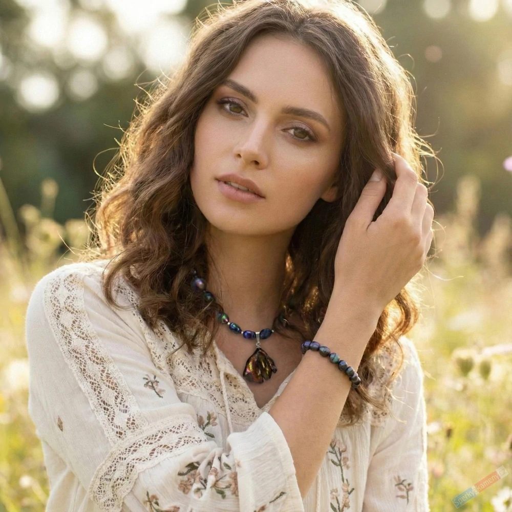 Náramek v boho stylu ze sladkovodních multicolor perel QA, stříbro Ag 925/1000, "Šperk pro jezerní princeznu III" (PMC3630NS)