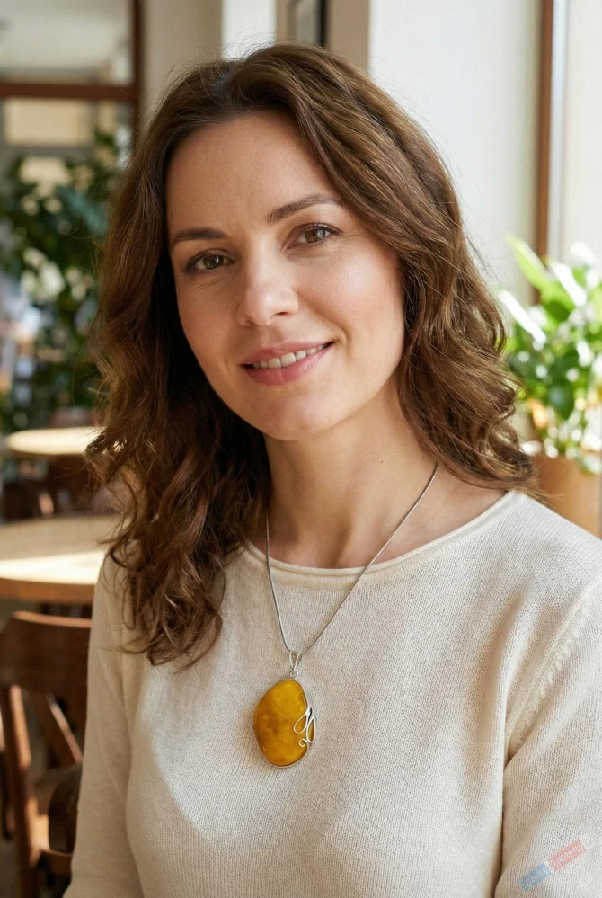 Větší stříbrný přívěsek (Ag 925/1000) se žlutým baltským jantarem QAA, cca 47 x 34 mm, "když letní slunce zapadá" (JA1913P)