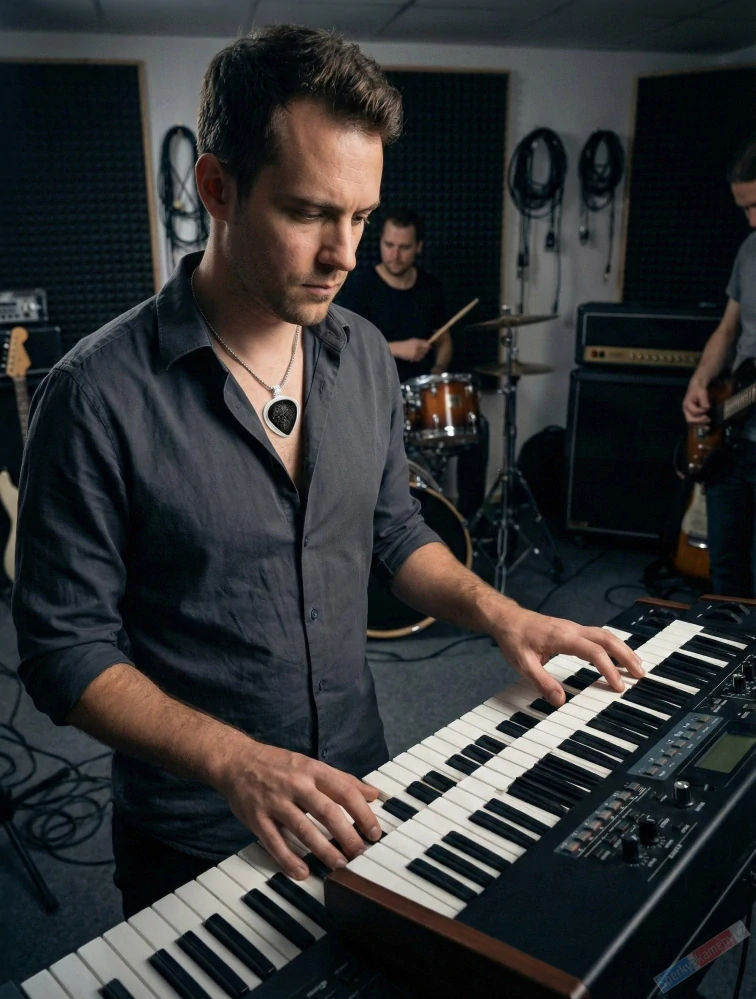 Unisex stříbrný přívěsek (Ag 925/1000) s onyxem s přírodní drůzou QAA, obrácená kapka cca 39 x 38 mm (ON1734P)