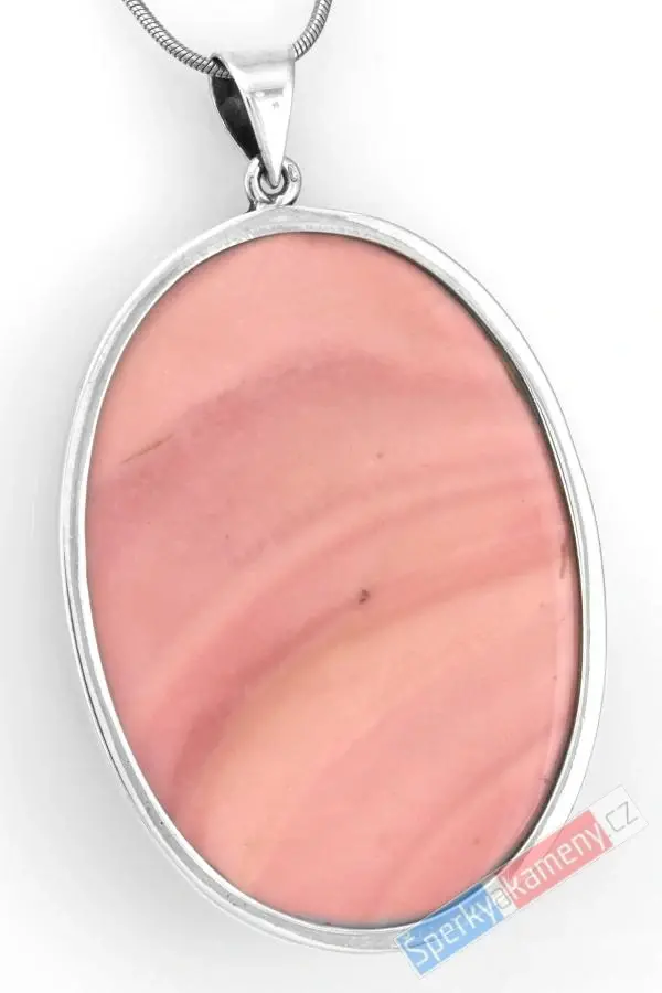 Velký stříbrný přívěsek (Ag 925/1000) s andským opálem QA, ovál cca 55 x 40 mm, RARITA (OA1816P)
