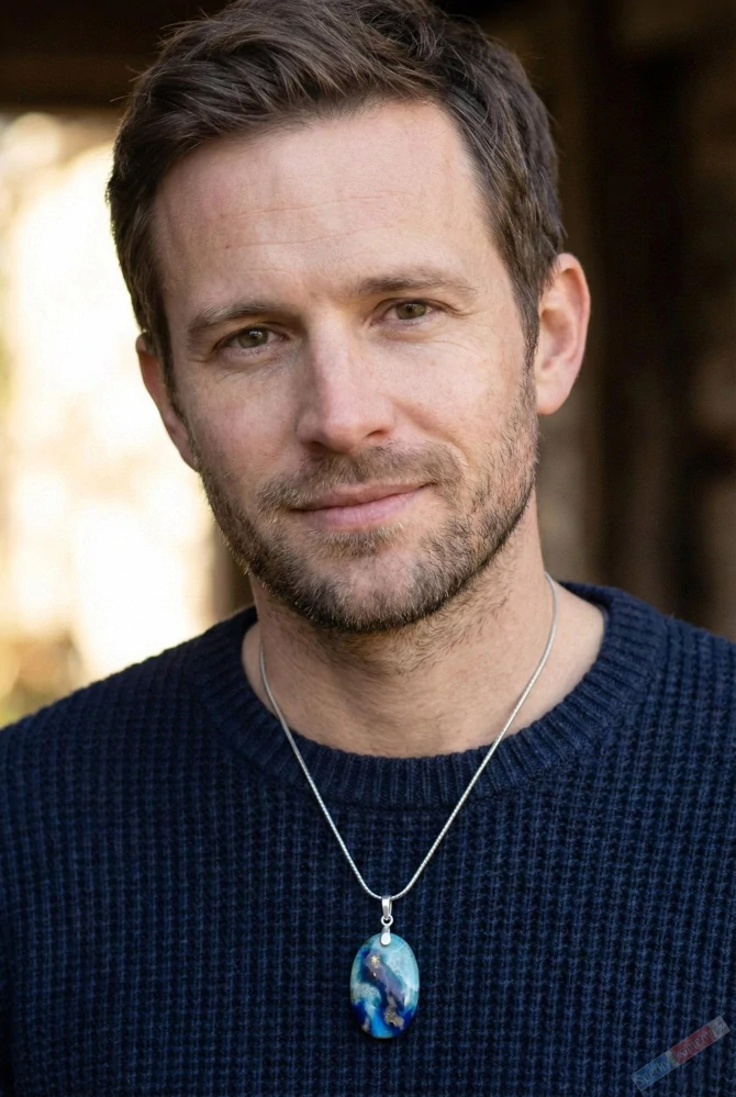 Unisex přívěsek z afghanitu QA, ovál cca 27 x 17 mm, stříbro Ag 925/1000, "andělská energie", RARITA (AFT9075P)