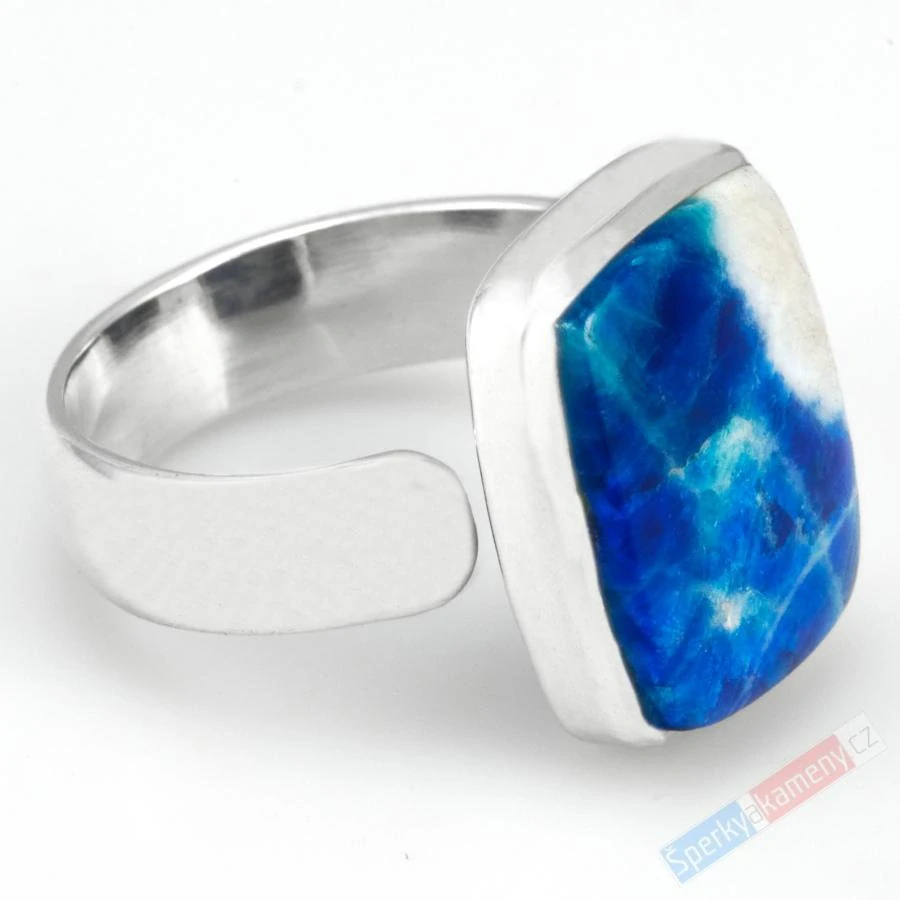 Stříbrný prsten (Ag 925/1000) s afghanitem QA, vel. kamene cca 17 x 14 mm, "andělská energie", RARITA (AFT1391R)