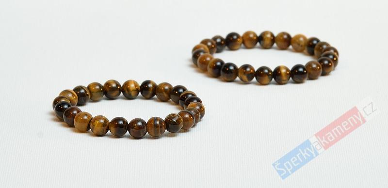 Náramek TYGŘÍ OKO kuličky cca 8 mm (TGO40N)
