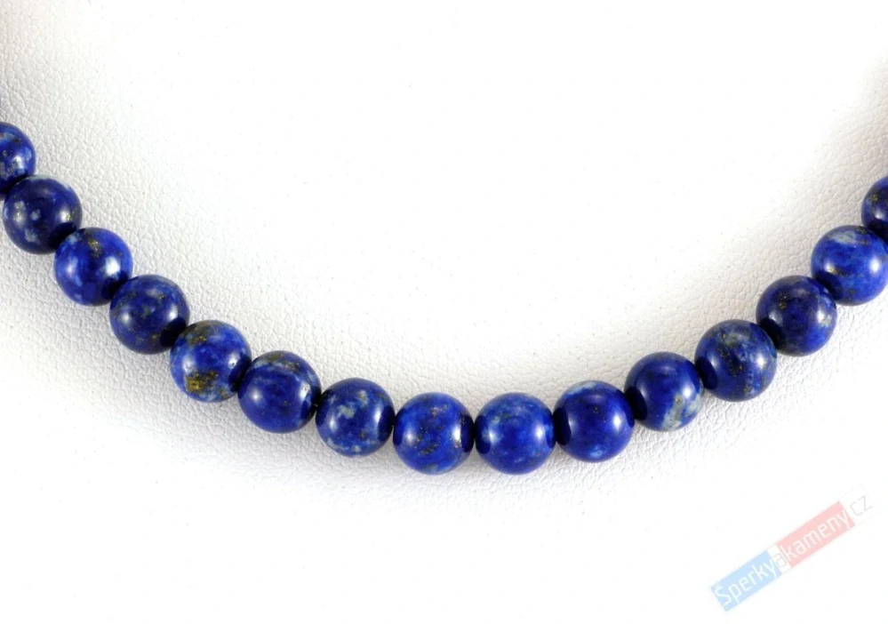Náhrdelník z lapisu lazuli, kuličky cca 6 mm (LL250)