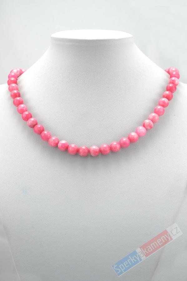 Náhrdelník z achátu, kuličky cca 8 mm (ACH248S)