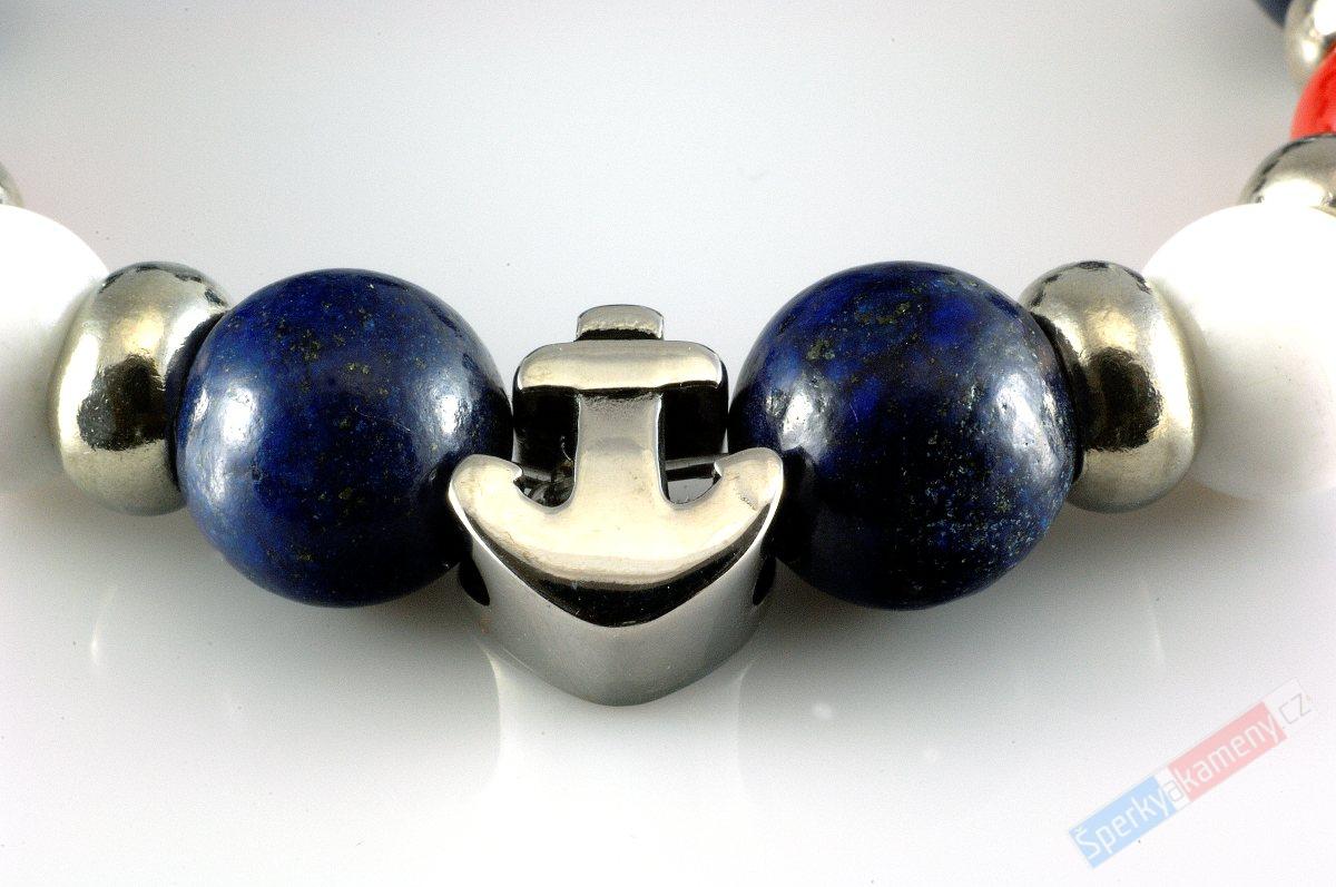 Náramek z lapisu lazuli "tříhvězdičkový admirál" (LL360NS)