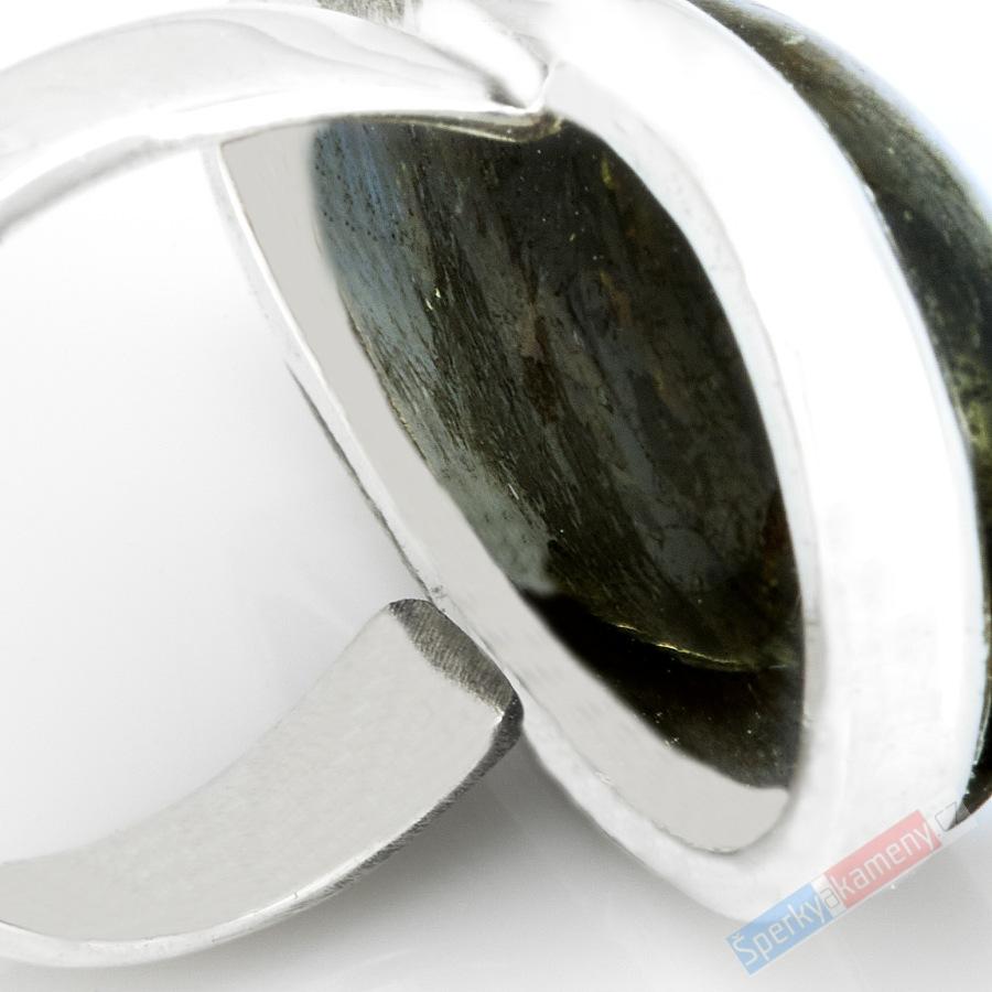 Velký stříbrný unisex prsten (Ag 925/1000) s nummitem QAA, vel. kamene cca 30 x 19 mm, RARITA (NT7865R)