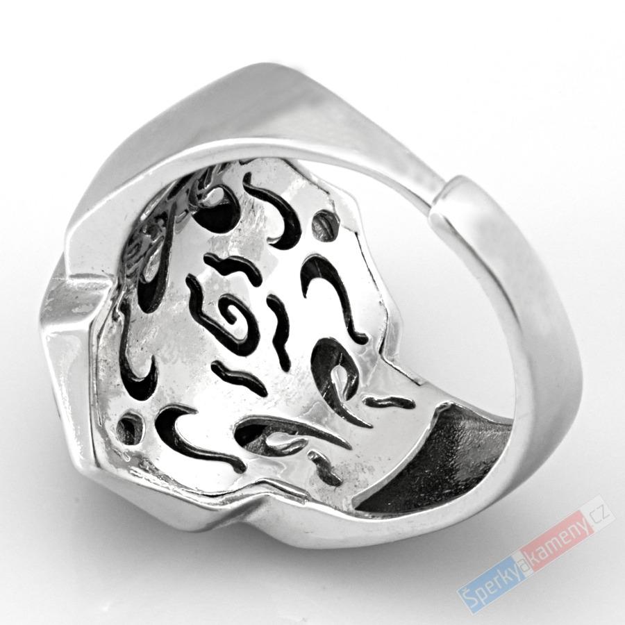 Unisex stříbrný prsten (Ag 925/1000) s quantum quattro QA, vel. kamene se stříbrným zasazením cca 21 x 17 mm, RARITA (QQ7867R)