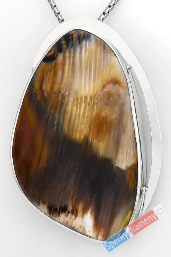 Extra velký originální stříbrný přívěsek (Ag 925/1000) s araukaritem QA, cca 60 x 39 mm, RARITA (RK2382P)