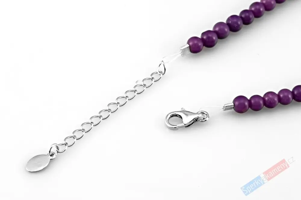 Náhrdelník v boho stylu z phosphosideritu s přívěskem ze stichtitu QA, stříbro Ag 925/1000, "kráska z Tasmánie", RARITA (FSCH1029S) 