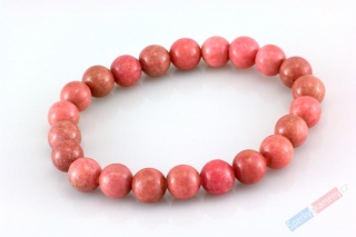 Náramek z rodonitu, kuličky cca 10 mm (RO75N)