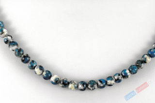 Náhrdelník z azuritu v granitu K2, QA, stříbro Ag 925/1000, RARITA (K21452S)
