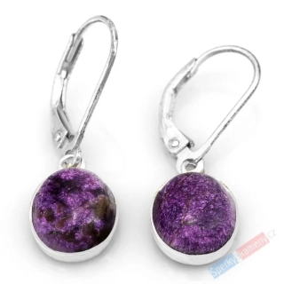 Stříbrné náušnice (Ag 925/1000) se stichtitem QA, oválky cca 11 mm, RARITA (SCH4540U)