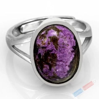 Stříbrný prsten (Ag 925/1000) se stichtitem QA, vel. kamene cca 16 mm, RARITA (SCH5142R)