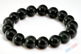 Náramek z duhového obsidiánu QA, kuličky cca 12,5 mm (OBD1512NS)