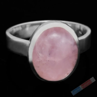Stříbrný prsten (Ag 925/1000) s morganitem QAA, vel. kamene cca 15 x 13 mm, krásná barva (MG1059R)