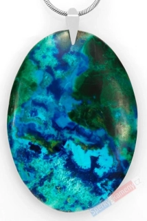 Větší přívěsek z quantum quattro QA, stříbro Ag 925/1000, ovál cca 45 x 32 mm, RARITA (QQ1304P)