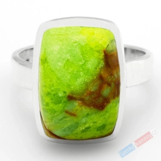 Unisex stříbrný prsten (Ag 925/1000) s gaspeitem QAA, vel. kamene cca 19 x 14 mm, RARITA (GS7865R)