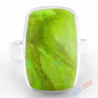 Unisex stříbrný prsten (Ag 925/1000) s gaspeitem QAA, vel. kamene cca 22 x 15 mm, RARITA (GS9082R)