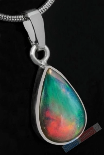 Stříbrný přívěsek (Ag 925/1000) s drahým opálem QAA, kapka cca 14 x 10 mm, RARITA (ODR1215P)