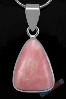 Stříbrný přívěsek (Ag 925/1000) s andským růžovým opálem QA, kapka cca 22 x 17 mm, RARITA (OA3932P)