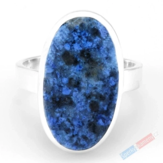 Stříbrný prsten (Ag 925/1000) s dumortieritem QA, vel. kamene cca 25 x 15 mm (DM6054R)