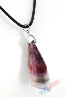 Originální unisex náhrdelník s přírodním surovým kakoxenem QA, přívěsek cca 34 x 12 mm, RARITA (KK2426S)