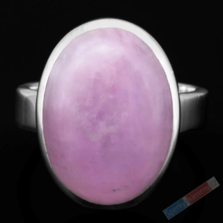 Stříbrný prsten (Ag 925/1000) s kunzitem QAA, vel. kamene cca 19 x 14 mm, krásná barva, RARITA (KT7865R)